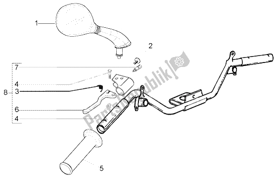 Todas las partes para Componentes Del Manillar (2) de Piaggio FLY 150 4T 2009