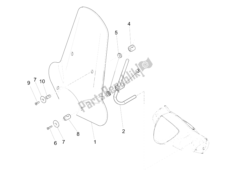 All parts for the Windshield - Glass of the Piaggio Liberty 150 4T 3V IE LEM 2014