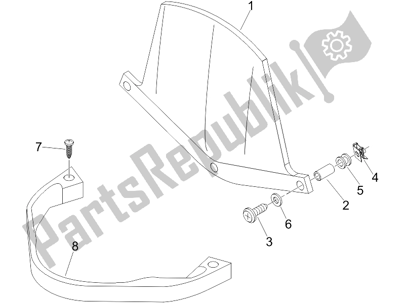 All parts for the Windshield - Glass of the Piaggio Beverly 400 IE E3 2006