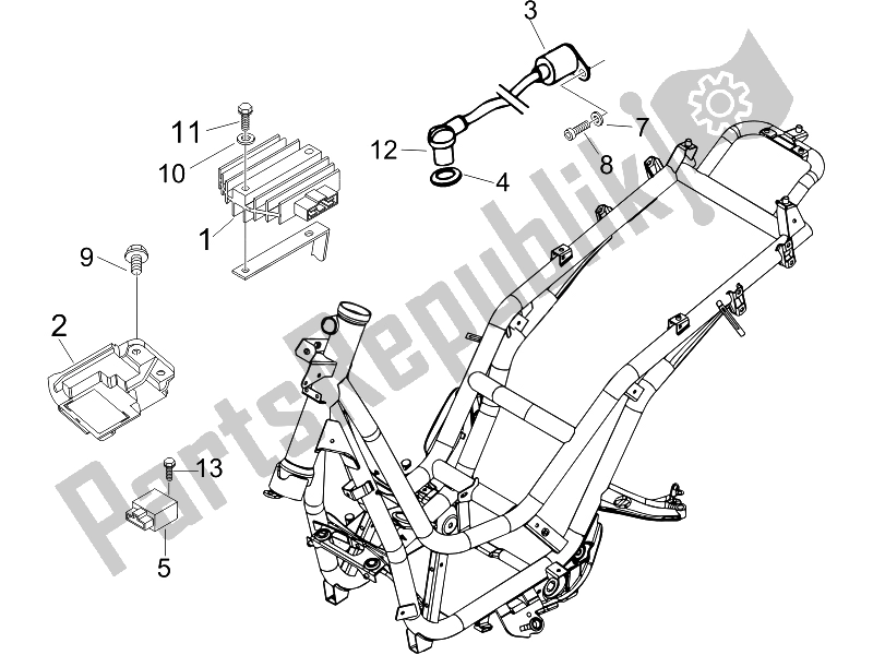 Toutes les pièces pour le Régulateurs De Tension - Unités De Commande électronique (ecu) - H. T. Bobine du Piaggio Beverly 125 Sport E3 2007