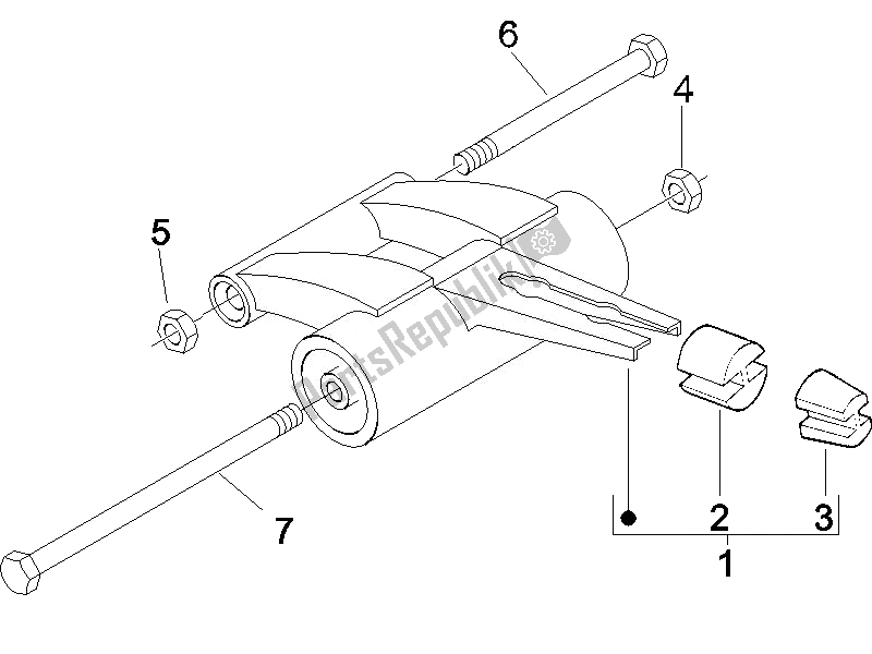 Tutte le parti per il Braccio Oscillante del Piaggio NRG Power DT Serie Speciale 50 2007