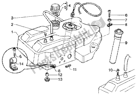 Toutes les pièces pour le Réservoir D'essence du Piaggio Super Hexagon GTX 125 2003