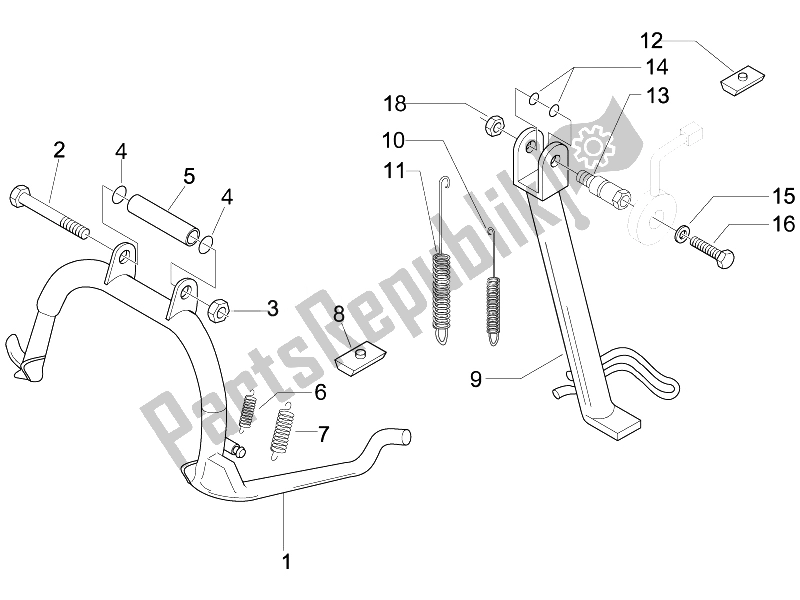 Todas las partes para Soporte / S de Piaggio Beverly 250 E3 2007