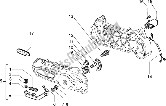 All parts for the Starting Motor-starter Lever of the Piaggio Velofax 50 1997
