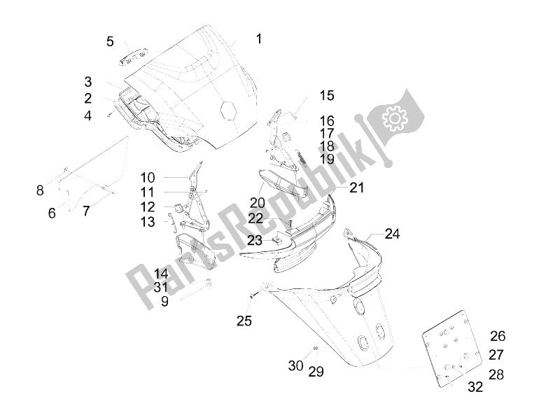 Todas las partes para ??¿¿¿re??? ¿pd? -? Asp? T ?? A? De Piaggio MP3 250 IE MIC USA 2010