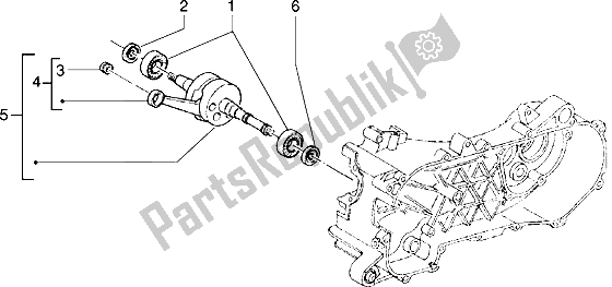 Toutes les pièces pour le Vilebrequin du Piaggio Free FL 50 1995