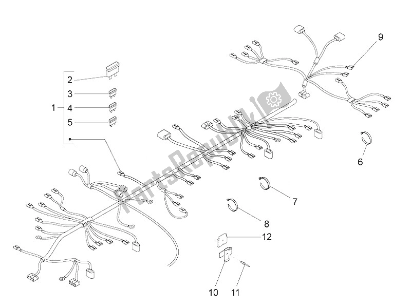 Toutes les pièces pour le Faisceau De Câbles Principal du Piaggio Liberty Elettrico PPT Austria Spain 50 2011