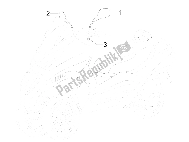 Toutes les pièces pour le Miroir (s) De Conduite du Piaggio MP3 125 IE 2008