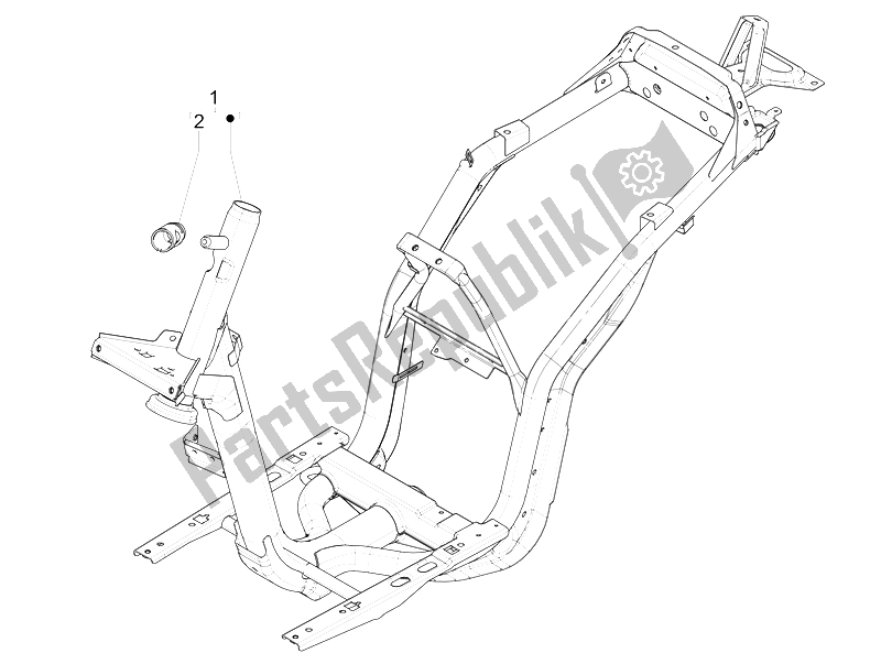 All parts for the Frame/bodywork of the Piaggio Liberty 50 4T PTT 2009