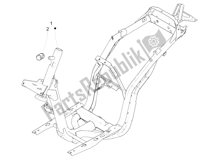 Todas las partes para Marco / Carrocería de Piaggio Liberty 50 4T PTT 2009