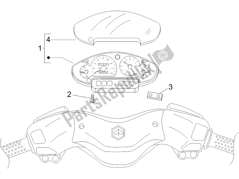 Toutes les pièces pour le Tableau De Bord Combiné du Piaggio X8 125 Potenziato 2005