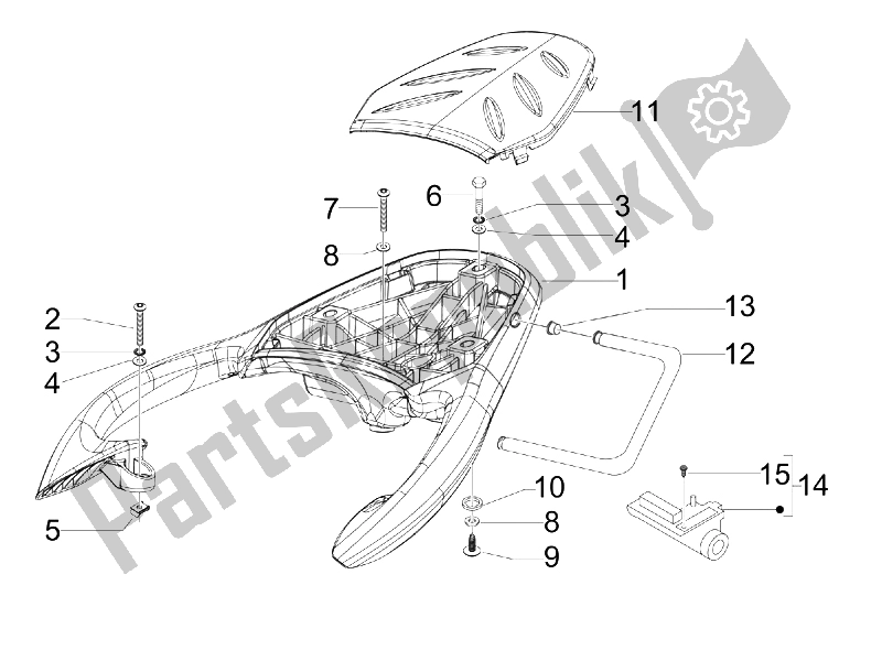 Todas las partes para Portaequipajes Trasero de Piaggio Beverly 400 IE Tourer E3 2008