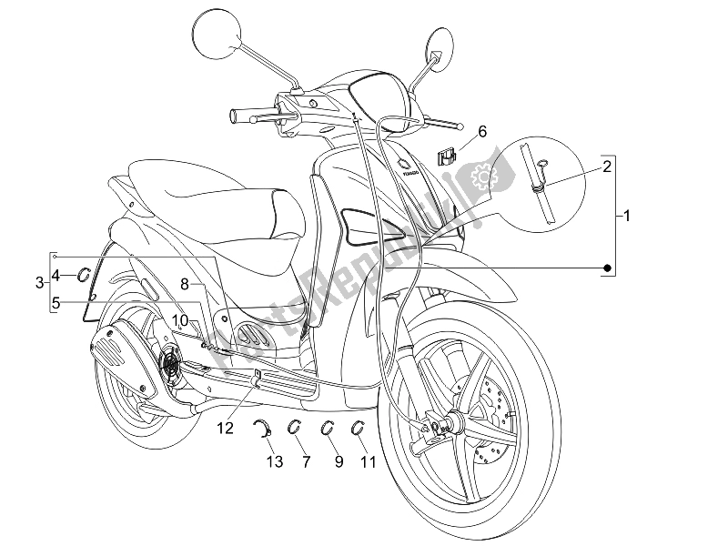 All parts for the Transmissions of the Piaggio Liberty 50 4T PTT D 2007