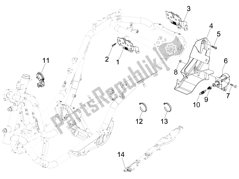 Todas as partes de Fechaduras do Piaggio MP3 400 IE 2007