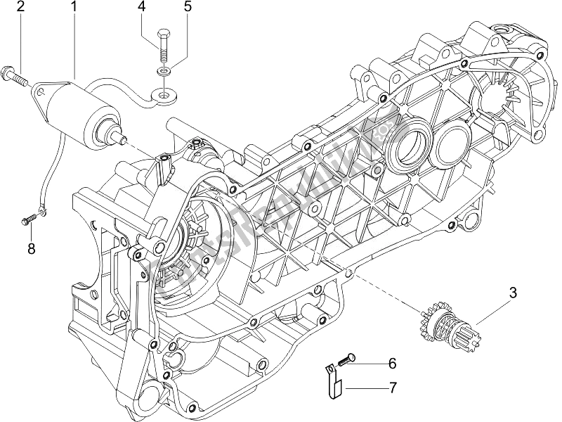 Alle onderdelen voor de Stater - Elektrische Starter van de Piaggio FLY 125 4T E3 2007