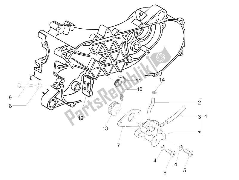 Toutes les pièces pour le La Pompe à Huile du Piaggio NRG Power DD 50 2016