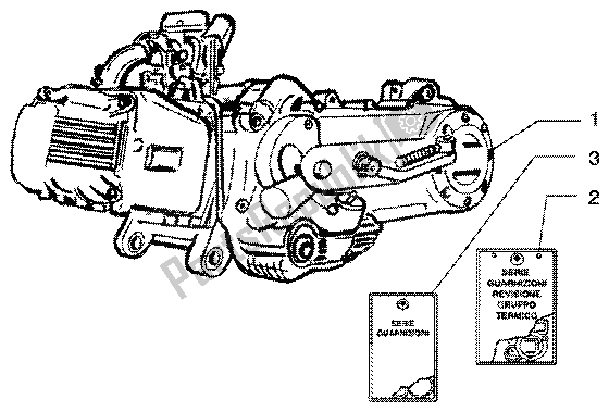 All parts for the Engine of the Piaggio Liberty 50 4T 2001