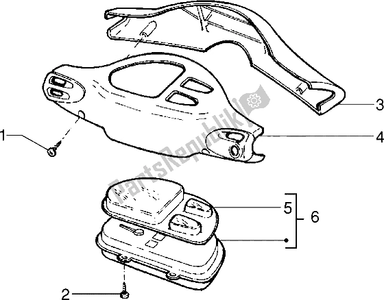 Tutte le parti per il Contachilometri Km. Coprimanubrio del Piaggio Sfera RST 50 1995