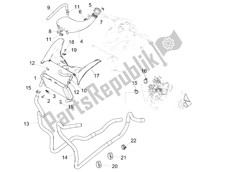 Todas las partes para Sistema De Refrigeración de Piaggio NRG Power DD 50 2007