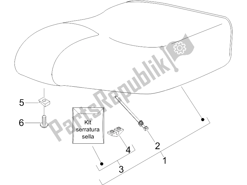 Tutte le parti per il Sella / Sedili del Piaggio Liberty 50 2T 2006