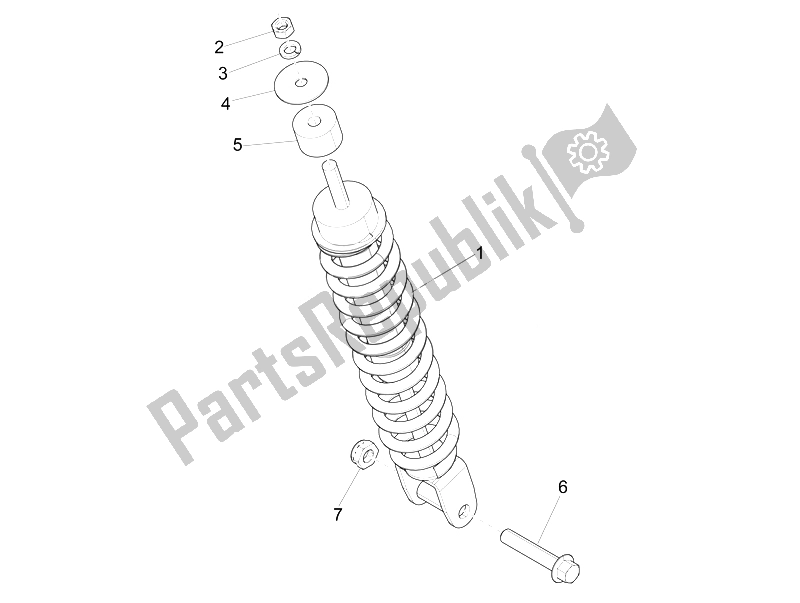 Toutes les pièces pour le Suspension Arrière - Amortisseur / S du Piaggio Liberty 50 4T Delivery 2010