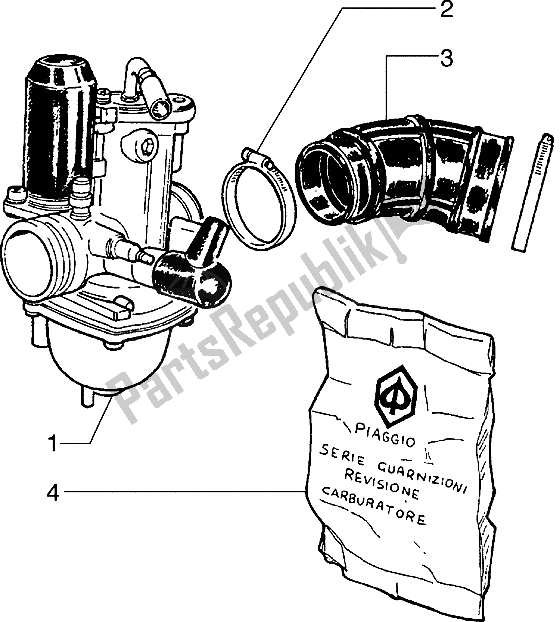 Alle onderdelen voor de Carburateur van de Piaggio Hexagon 125 1996