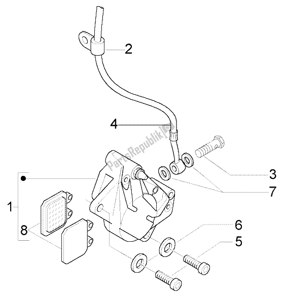 Toutes les pièces pour le Etrier De Frein du Piaggio Liberty 50 2T RST 2004