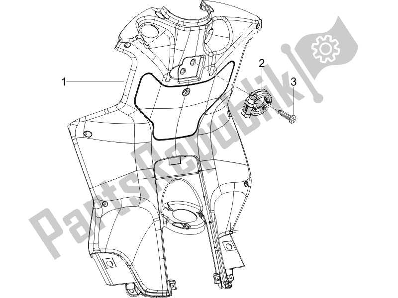 All parts for the Front Glove-box - Knee-guard Panel of the Piaggio NRG Power DD Serie Speciale 50 2007