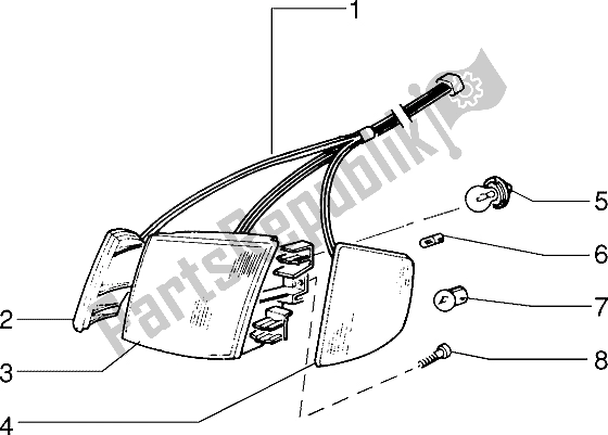 Tutte le parti per il Faro del Piaggio Sfera RST 50 1995