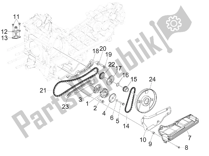 Toutes les pièces pour le La Pompe à Huile du Piaggio MP3 300 IE LT Touring 2011