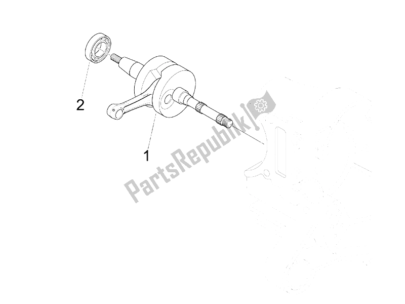Tutte le parti per il Albero A Gomiti del Piaggio Liberty 50 4T MOC 2009