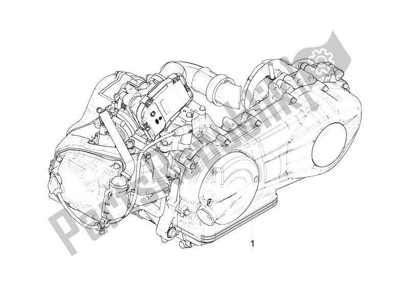 Todas las partes para Ensamblaje Del Motor de Piaggio Liberty 125 Iget 4T 3V IE ABS Asia 2015