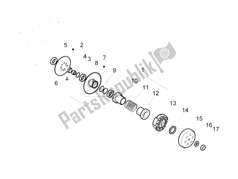 Toutes les pièces pour le Poulie Menée du Piaggio X 10 125 4T 4V I E E3 2012