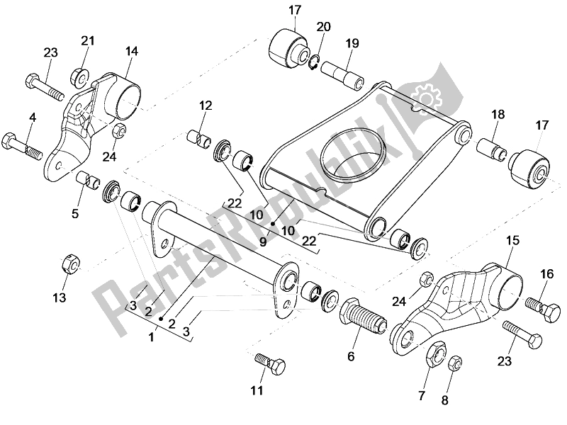 Toutes les pièces pour le Bras Oscillant du Piaggio MP3 500 LT Sport 2014