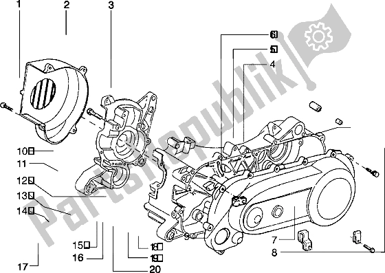 Wszystkie części do Os? Ona Sprz? G? A - Os? Ona Spirali Piaggio Typhoon 125 X 2000