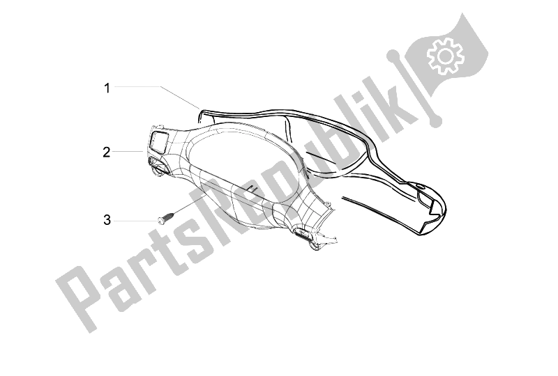 Alle onderdelen voor de Stuurbedekkingen van de Piaggio Typhoon 50 2T E2 2009