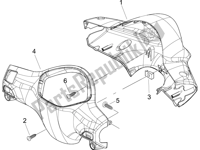 Toutes les pièces pour le Couvertures De Guidon du Piaggio Liberty 50 2T UK 2007