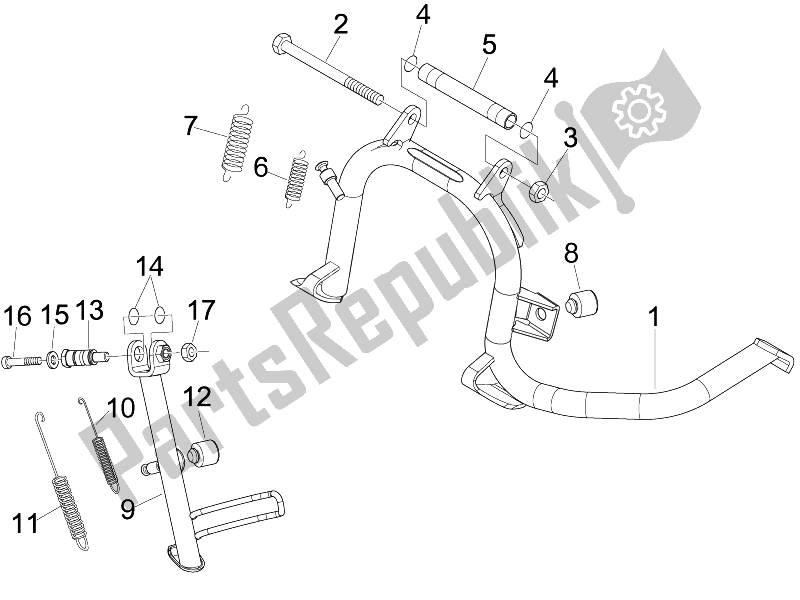 Toutes les pièces pour le Des Stands du Piaggio Beverly 250 Tourer E3 2007