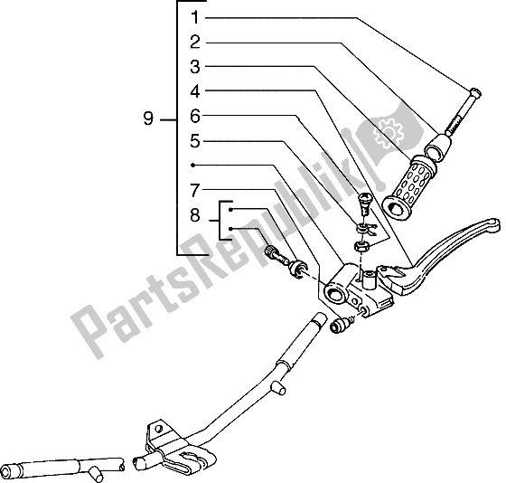 Todas las partes para Componentes Del Manillar (2) de Piaggio Hexagon 150 1994