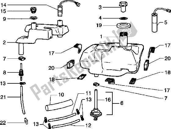 Toutes les pièces pour le Réservoir De Carburant-réservoir D'huile du Piaggio Diesis 50 2004