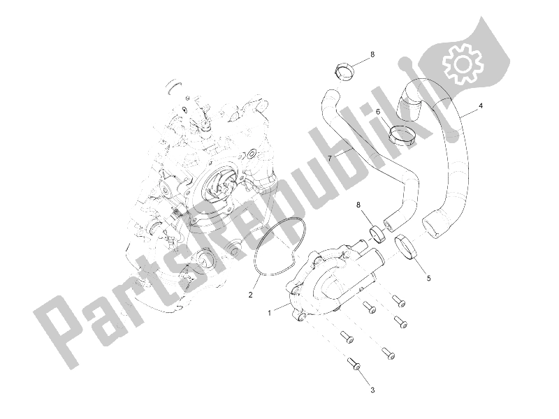 Wszystkie części do Pompa Ch? Odnicy Piaggio MP3 500 Sport Business ABS USA 2015