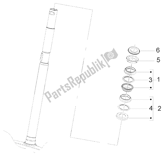 Toutes les pièces pour le Roulements à Billes De Direction du Piaggio NRG Power DT 50 1998