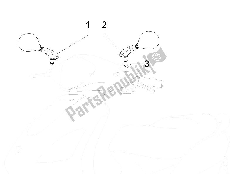 Todas las partes para Espejo / S De Conducción de Piaggio FLY 100 4T 2008