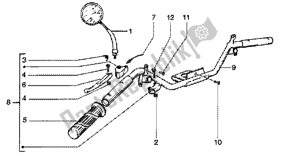 Wszystkie części do Elementy Kierownicy (2) Piaggio Liberty 50 4T 2001
