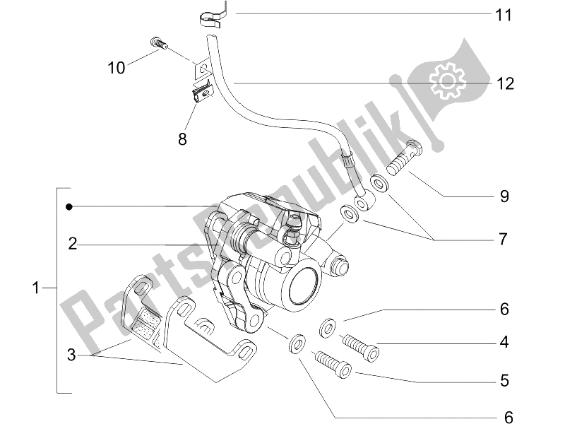 Tutte le parti per il Tubi Dei Freni - Pinze del Piaggio NRG Power DT 50 2005