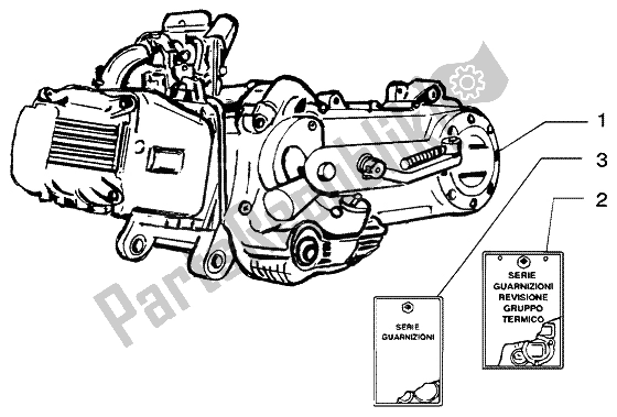 Todas las partes para Motor de Piaggio Liberty 50 4T RST 2003