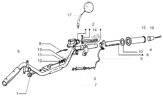 Tutte le parti per il Componenti Manubrio del Piaggio Liberty 50 2T RST PTT AU D 2004