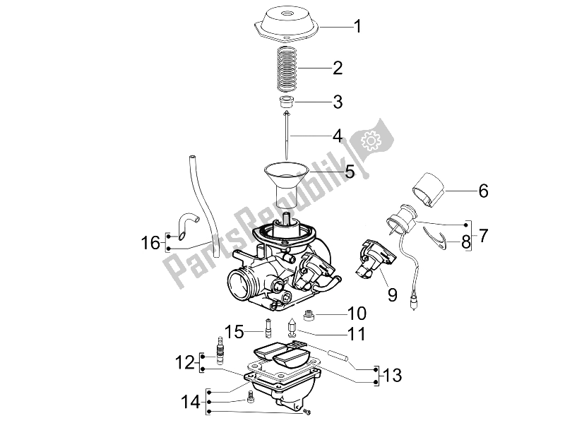 All parts for the Carburetor's Components of the Piaggio Liberty 150 4T Sport E3 2008