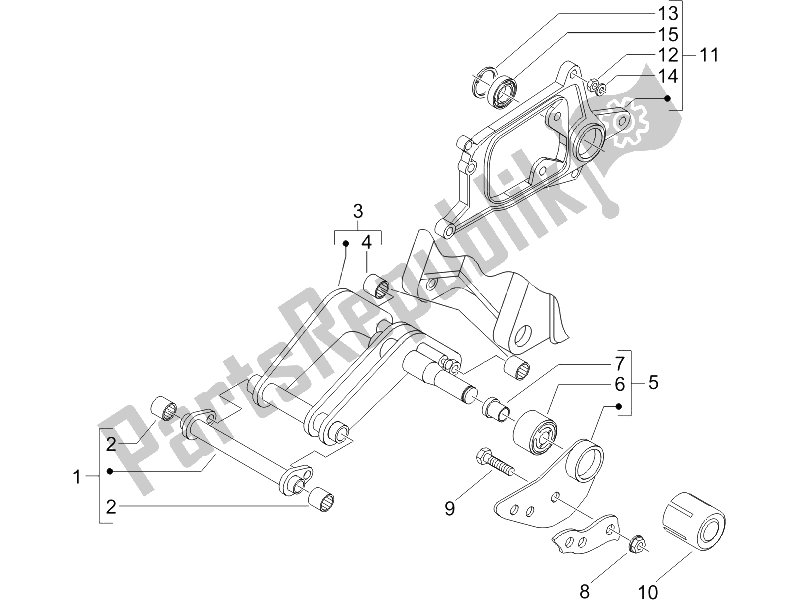 Todas las partes para Brazo Oscilante de Piaggio X8 250 IE 2005