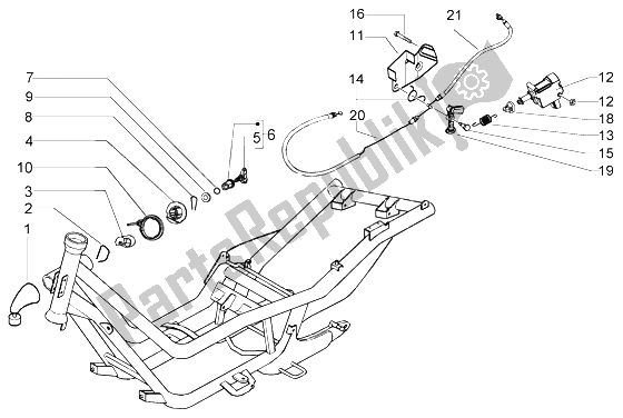 Toutes les pièces pour le Serrures du Piaggio X9 200 Evolution 2004